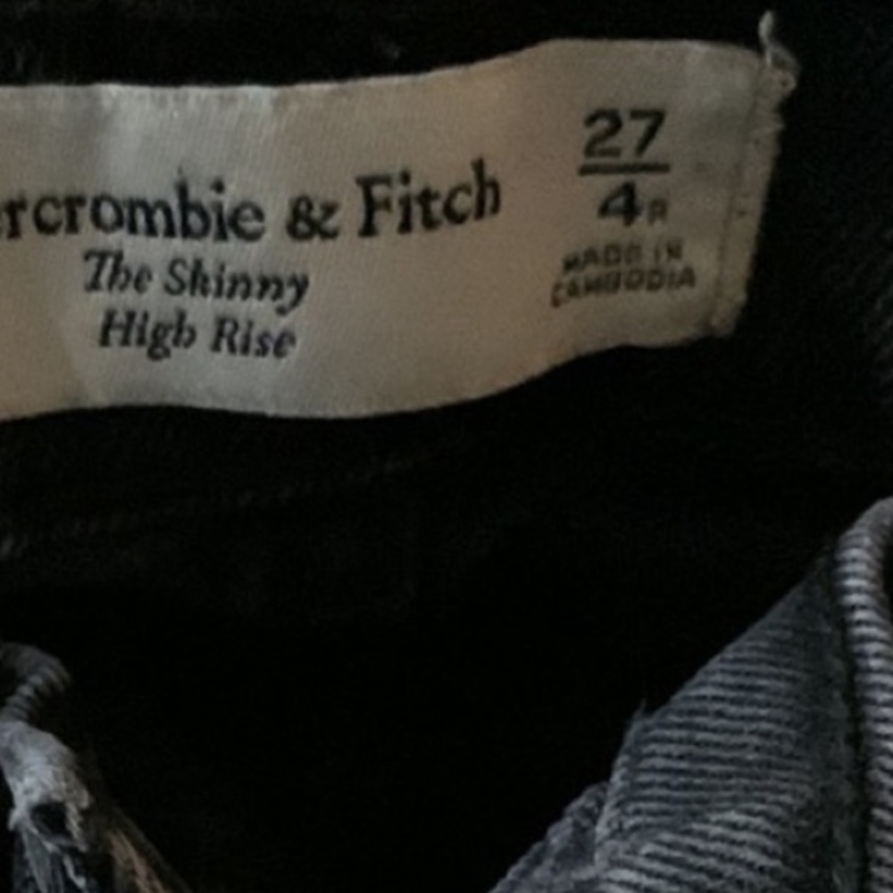 Abercrombie & Fitch Jeans the skinny high rise black size 27 - Picture 7 of 7